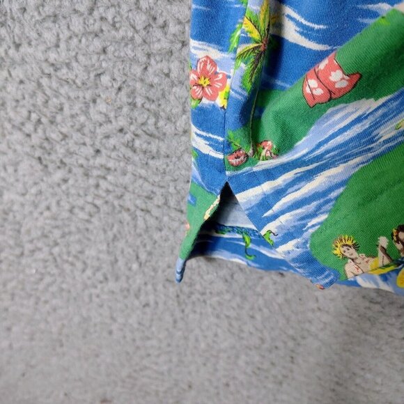 Polo Ralph Lauren Polo Shirt Mens XXL Blue Hawaiian Print Pony Logo Tropical NWT - Picture 14 of 15